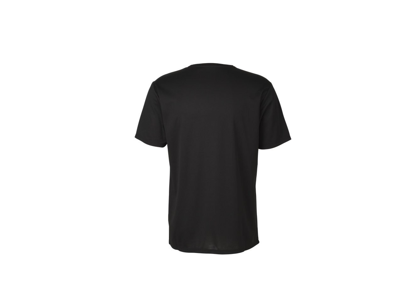 T-shirt desportiva preta CRIVIT para homem, vista traseira.