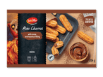 Mini-churros med kakao- og hasselnøddefyld, frosne, 204g, klar på 5-8 minutter.