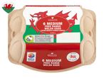 6 Woodcote medium free range Welsh eggs, RSPCA Assured.