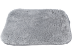 Γκρι, χνουδωτό χαλάκι από την JES COLLECTION, κατάλληλο για κουζίνα ή σπίτι.