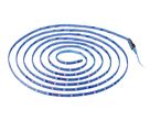 A coiled strip of 3M 9448A double-coated tissue tape with integrated LED lights and a power connector.