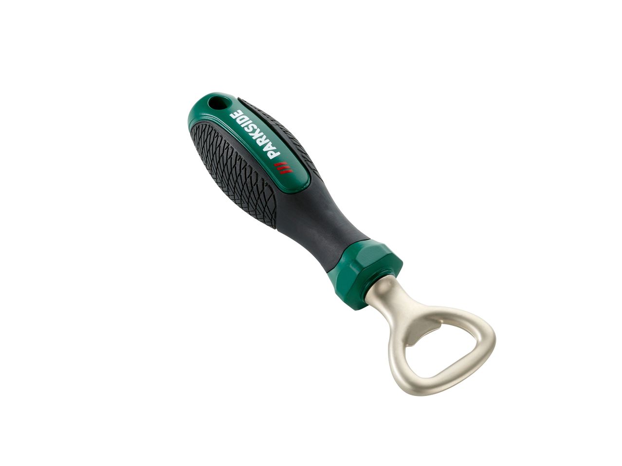 Apribottiglie Parkside con manico verde e nero