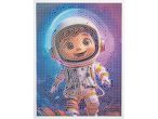 Diamond painting kit featuring a cartoon astronaut in space.