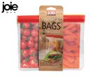 Reusable snack and sandwich bags with tomato and carrot designs, 6-piece set, 1375ml capacity.