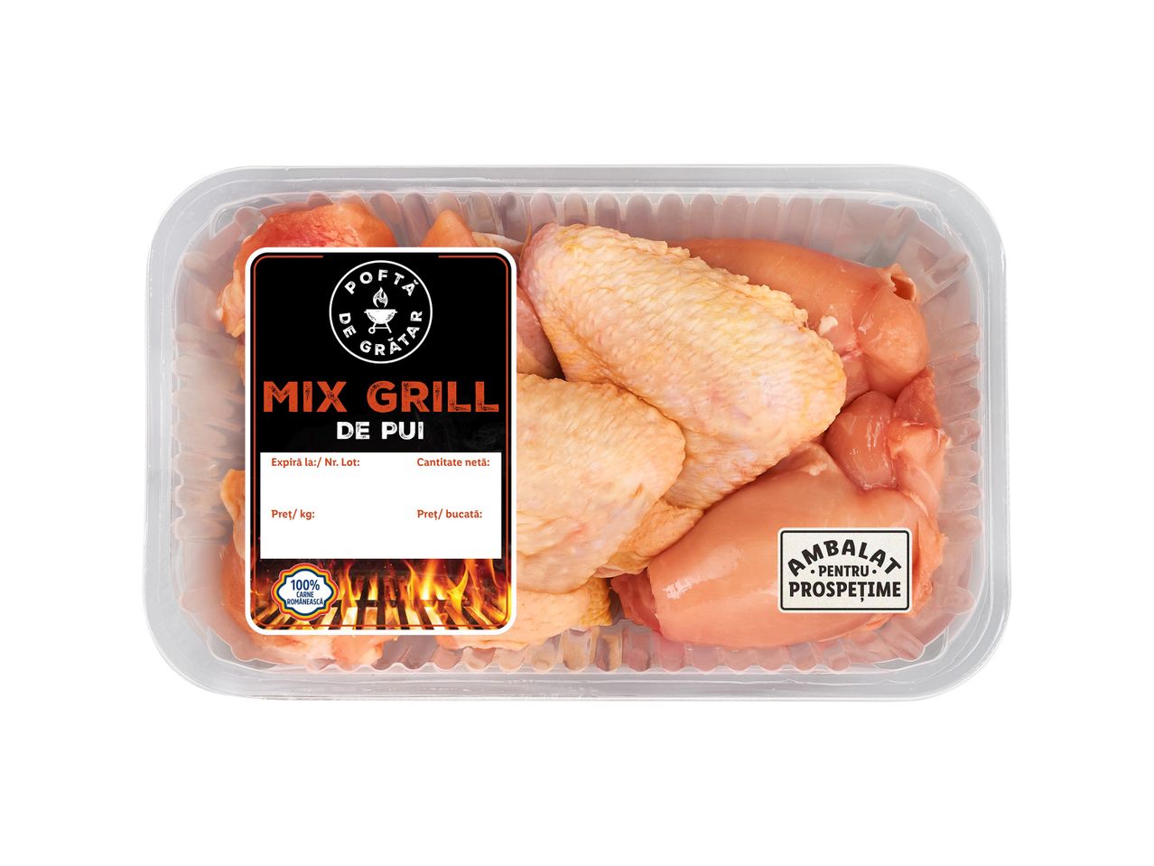 Mix grill pui: aripi și piept.