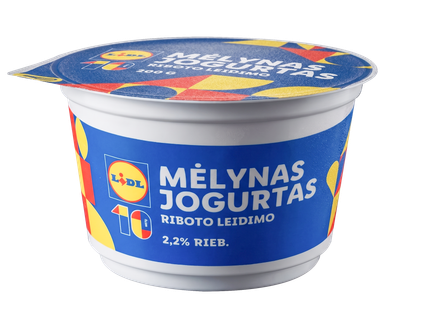 Mėlynas jogurtas su vingrūnėmis ir vanile