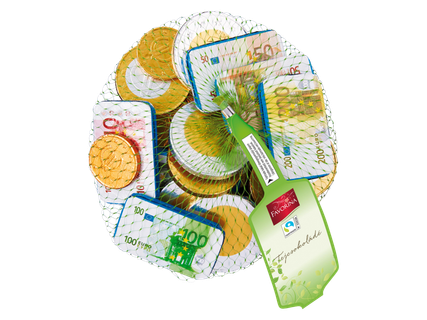 Tejcsokoládé érmék / bankjegyek