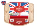 6 Woodcote medium free range eggs, RSPCA Assured.
