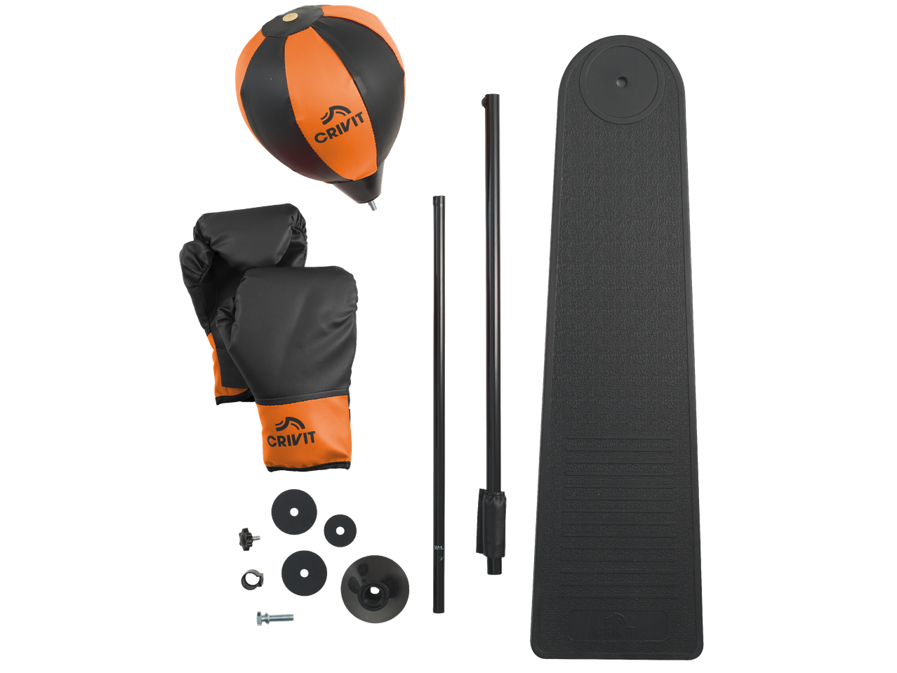 Боксова круша Crivit, ръкавици и стойка за тренировка.