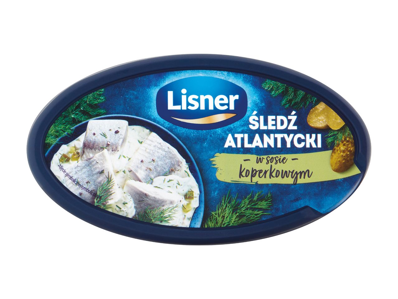 Lisner Atlantic herring in dill sauce.