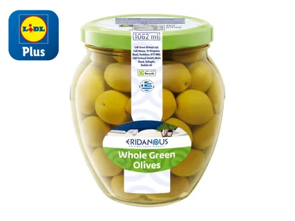 Eridanous Whole Green Olives 16% OFF £4.99 with Lidl Plus