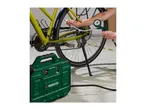 PARKSIDE air compressor PMK 1100 A1 inflating a bicycle tire.