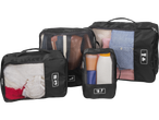 Sacos de viagem para roupas, sapatos e artigos de higiene pessoal.