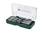 Parkside bit sockets set in a green and clear plastic case.