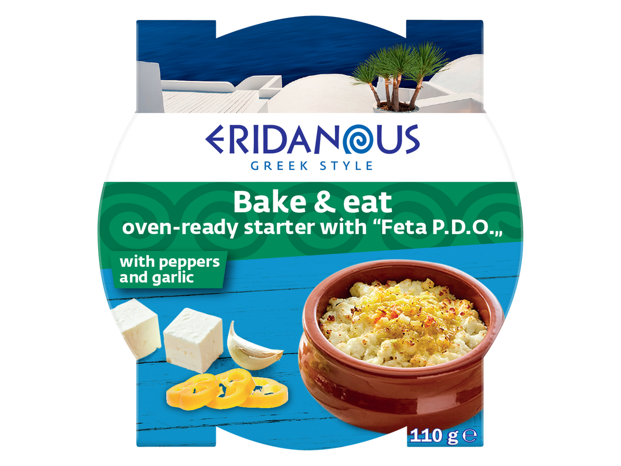 Eridanuse Kreeka stiilis küpsetus: fetajuust, paprikad, küüslauk.