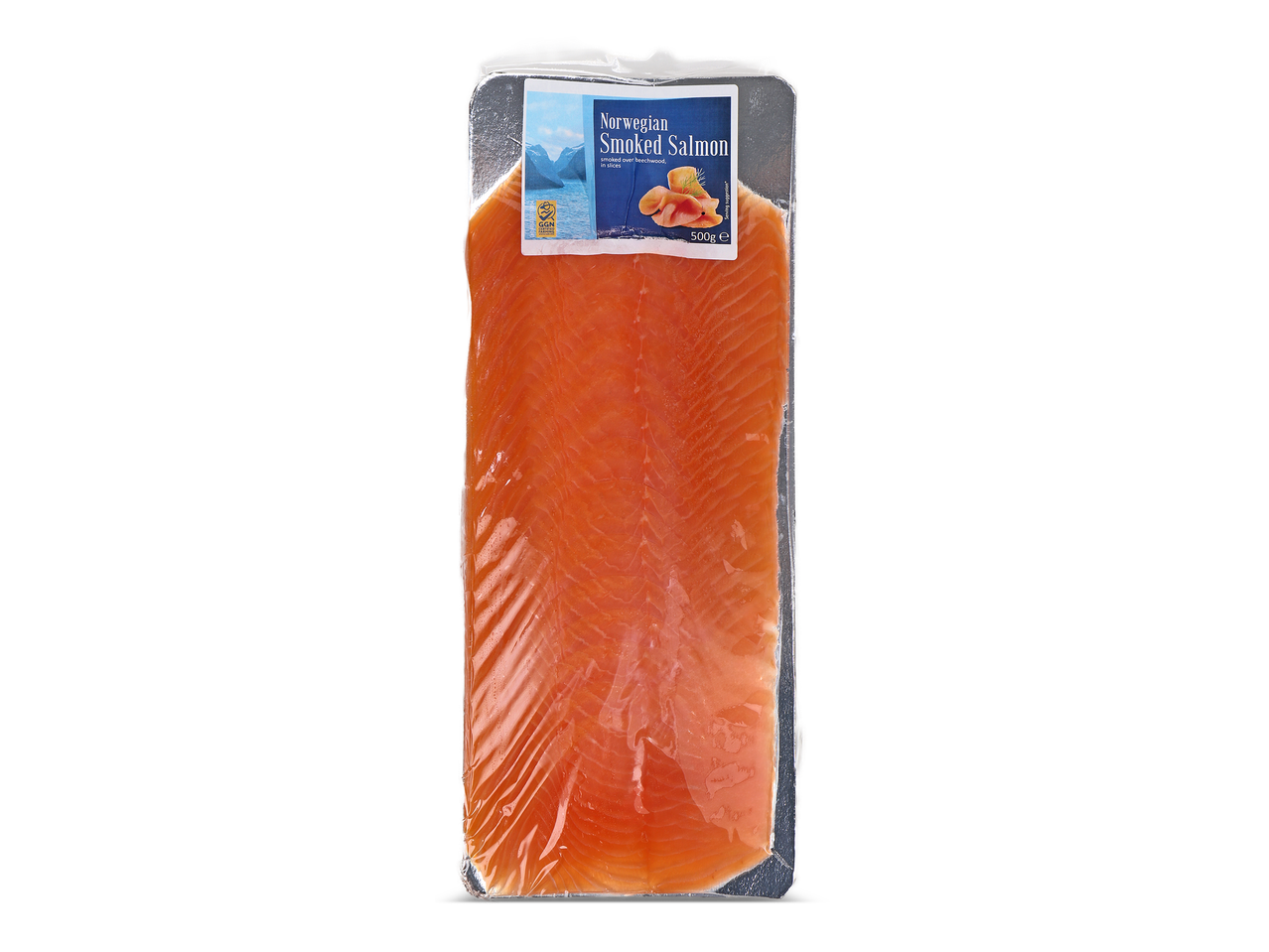 Noorse gerookte zalm in plakjes, 500 g