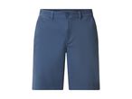 Men's blue shorts with button closure and belt loops