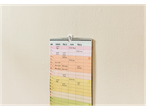 Un calendar de perete cu activități programate pentru august.