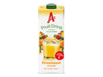 Sinaasappel fruitdrank met een vleugje zuivel en 40% minder suiker.