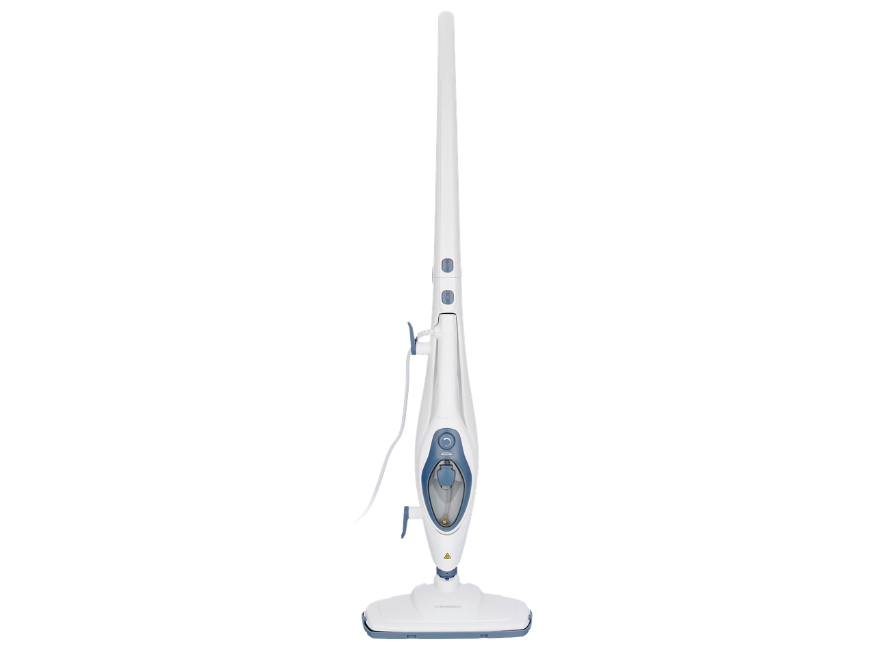 Бяла парочистачка Silvercrest с тъмносини акценти.