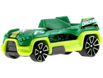 Carro de brinquedo Hot Wheels verde e verde limão com 'DRONE' na traseira