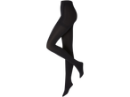 Black opaque tights on a black background