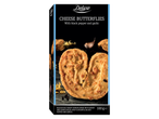 Deluxe Kaasvlinders met zwarte peper en knoflook, 100g verpakking.