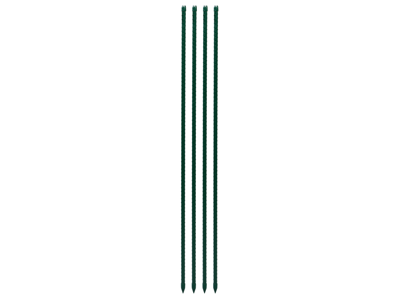 Set de tutori pentru plante PARKSIDE, 4 tutori verzi cu vârfuri ascuțite.