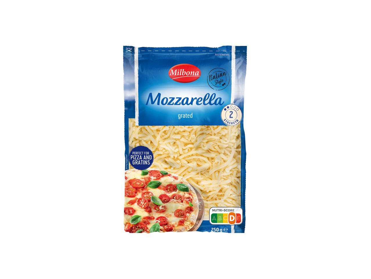 Pakovanje rendanog mocarela sira.