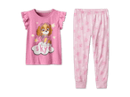 Rosa Paw Patrol Schlafanzug mit Skye-Motiv und Sternen.