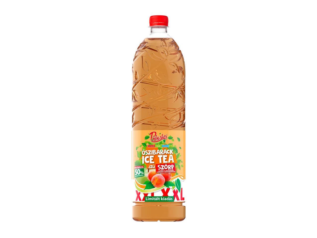 Palöskei XXL barack ízű jeges tea szörp, limitált kiadás.
