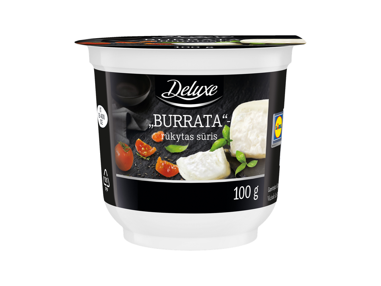 Lidl Deluxe Burrata sūris, 100 g.