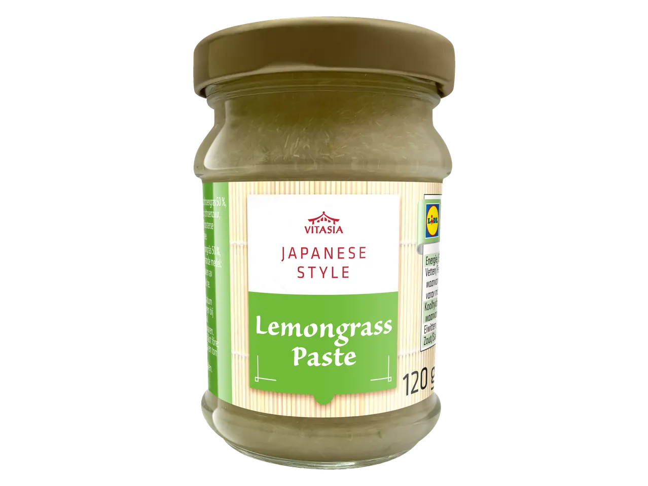 Vitasia Japanse stijl citroengraspasta in glazen pot, 120g.