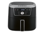 SILVERCREST® 1400W Digital Air Fryer with digital display showing 200°C and various cooking functions