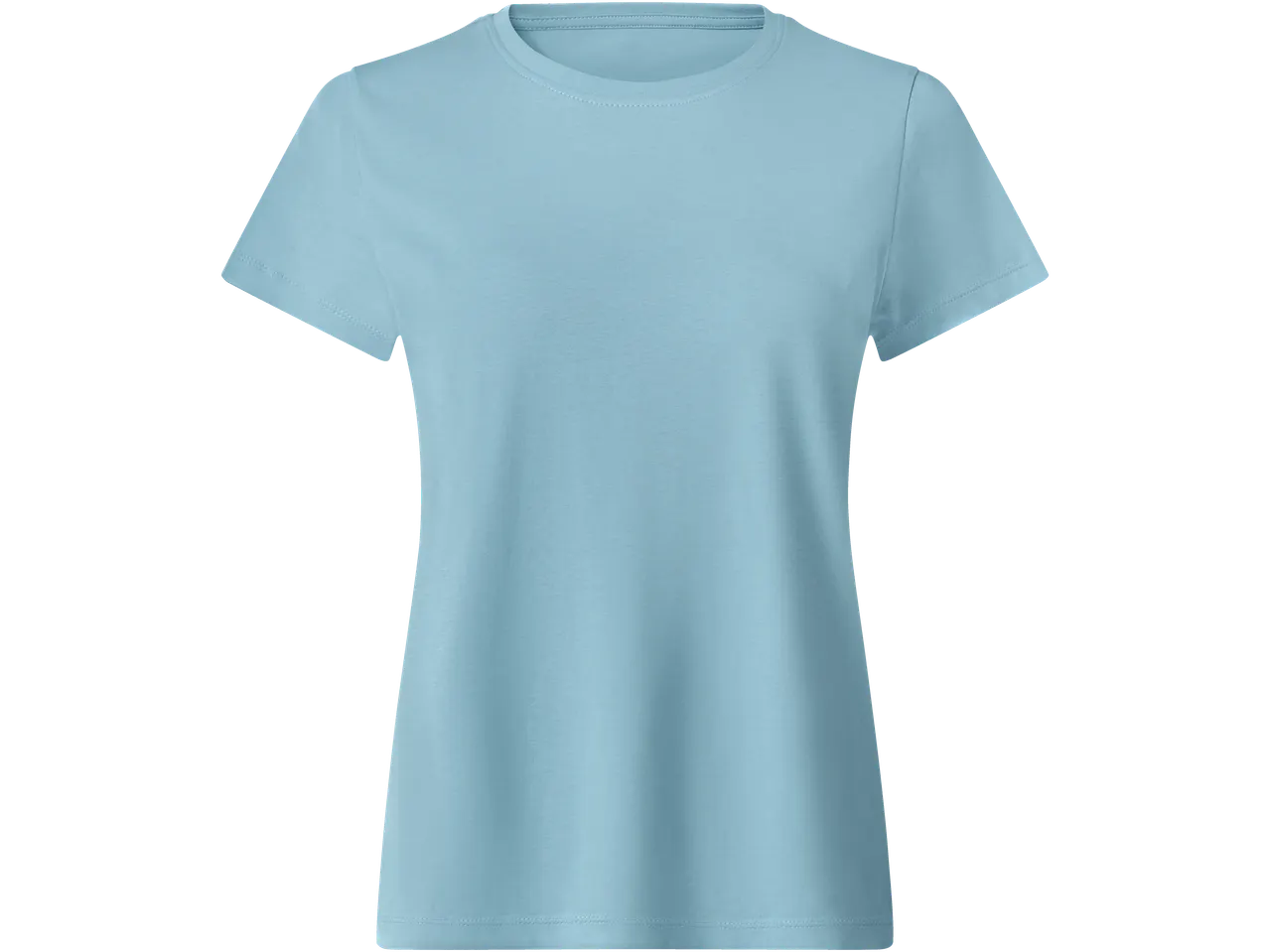 Esmara moteriški marškinėliai trumpomis rankovėmis, šviesiai mėlyni