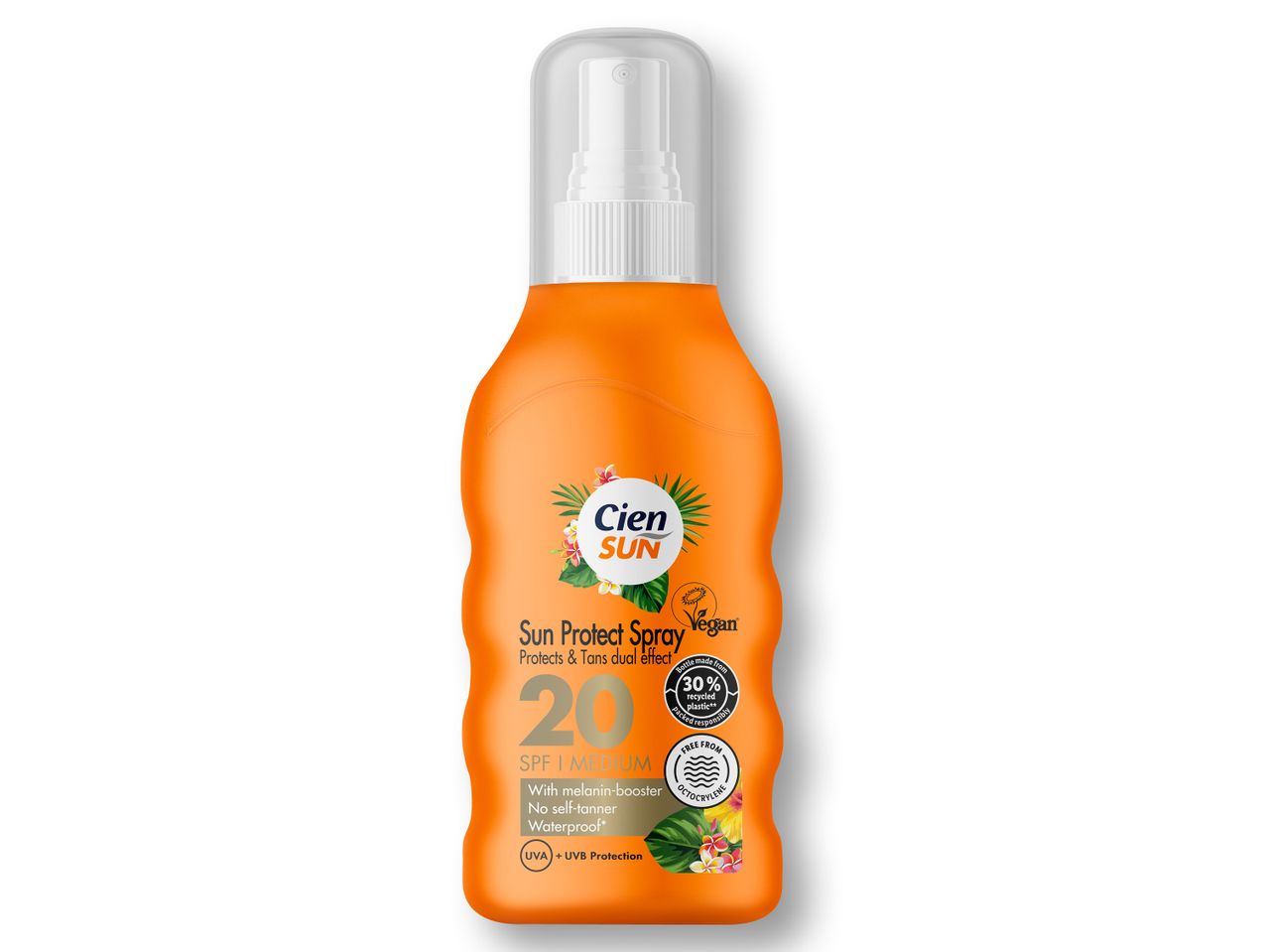 Слънцезащитен спрей Cien с SPF 20.