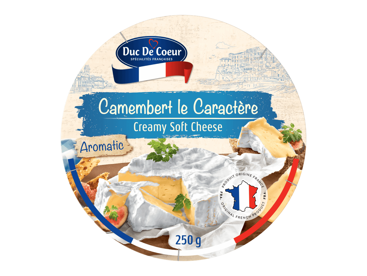 Camembert le Caractère -valkohomejuusto, 250 g.