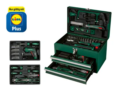 PARKSIDE® Werkzeugkoffer mit Akkuschrauber, 92-teilig