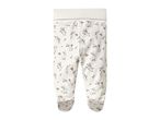 Baby footed pants with a bunny and floral print