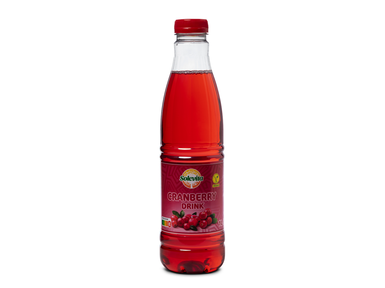 Solevita cranberry drank fles, vegan.