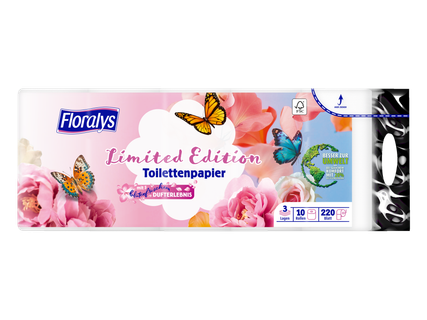 Floralys Toilettenpapier mit Motivdruck und Duft