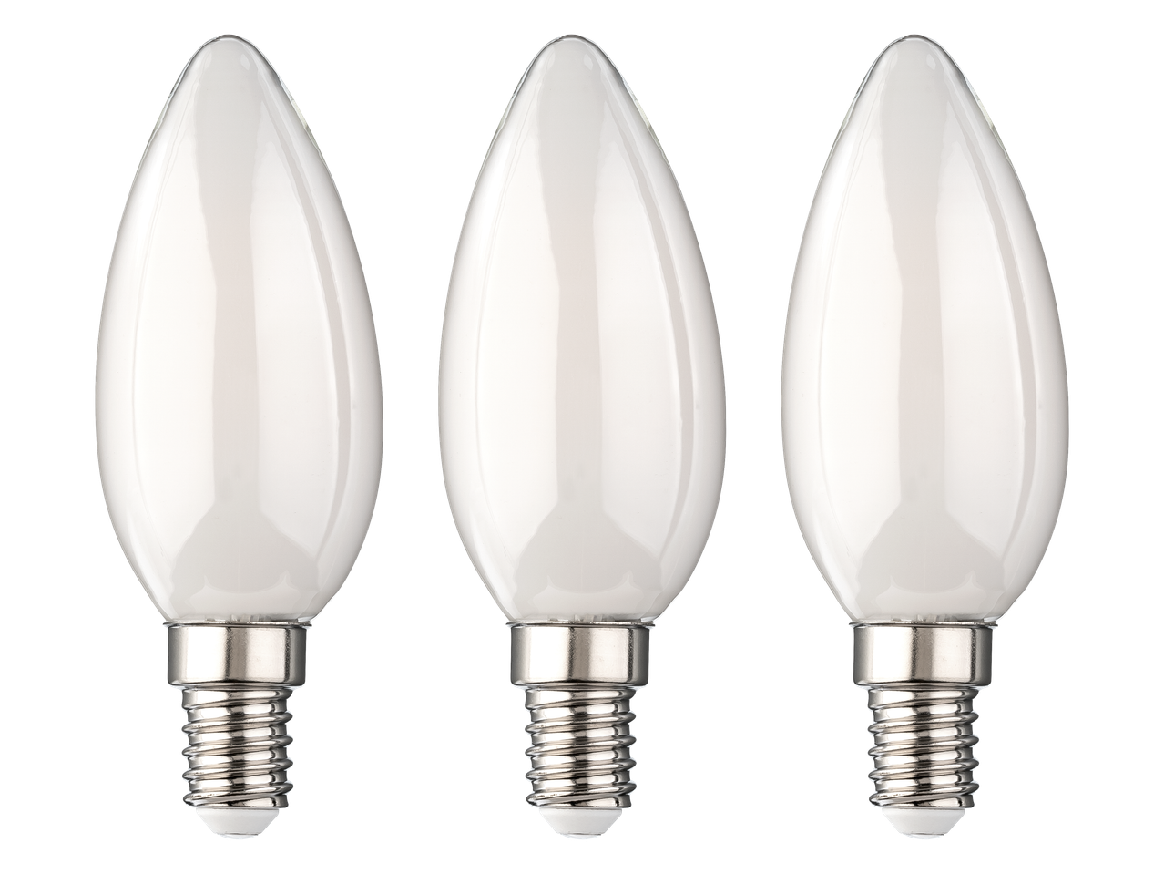 Livarno 3 LED филаментни крушки, форма на свещ.