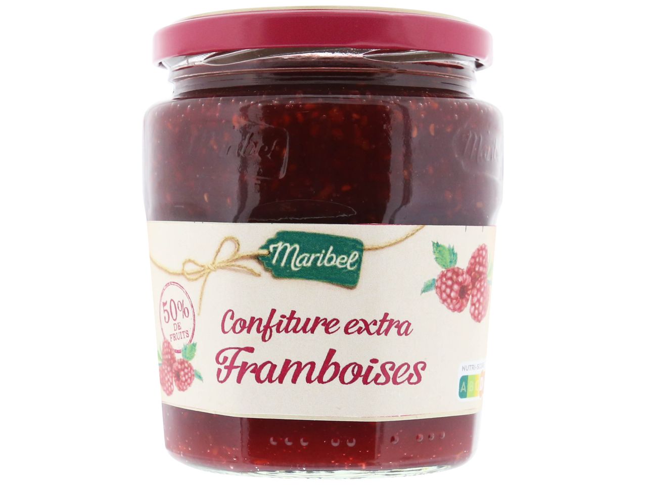 Confiture extra framboises Maribel.