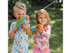 Children playing with marine and tropical-themed water guns.
