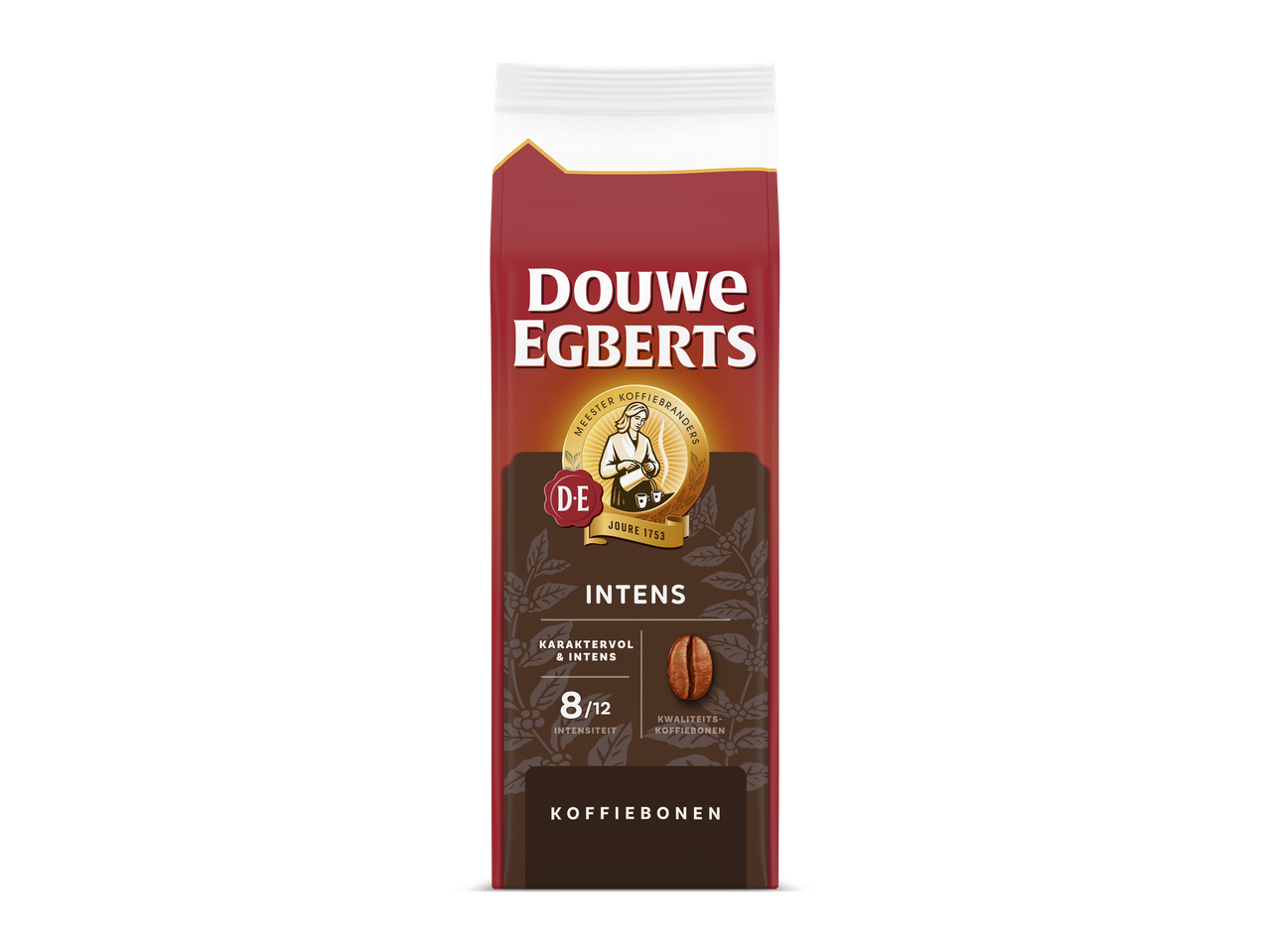 Douwe Egberts koffiebonen, karaktervol & intens, 8/12 intensiteit.
