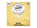Bon Gelati white chocolate ice cream, 6 pack.