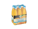 Jus d'orange Solevita, 100% pur jus, sans pulpe, en pack de six bouteilles