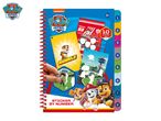 Paw Patrol sticker by number book with 10 sticker puzzles, featuring characters like Rubble and Marshall.