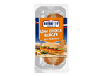 McKennedy: Long Chicken Burger, kipburger in verpakking.