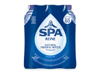 Een verpakking van zes flessen natuurlijk mineraalwater, ideaal voor onderweg.